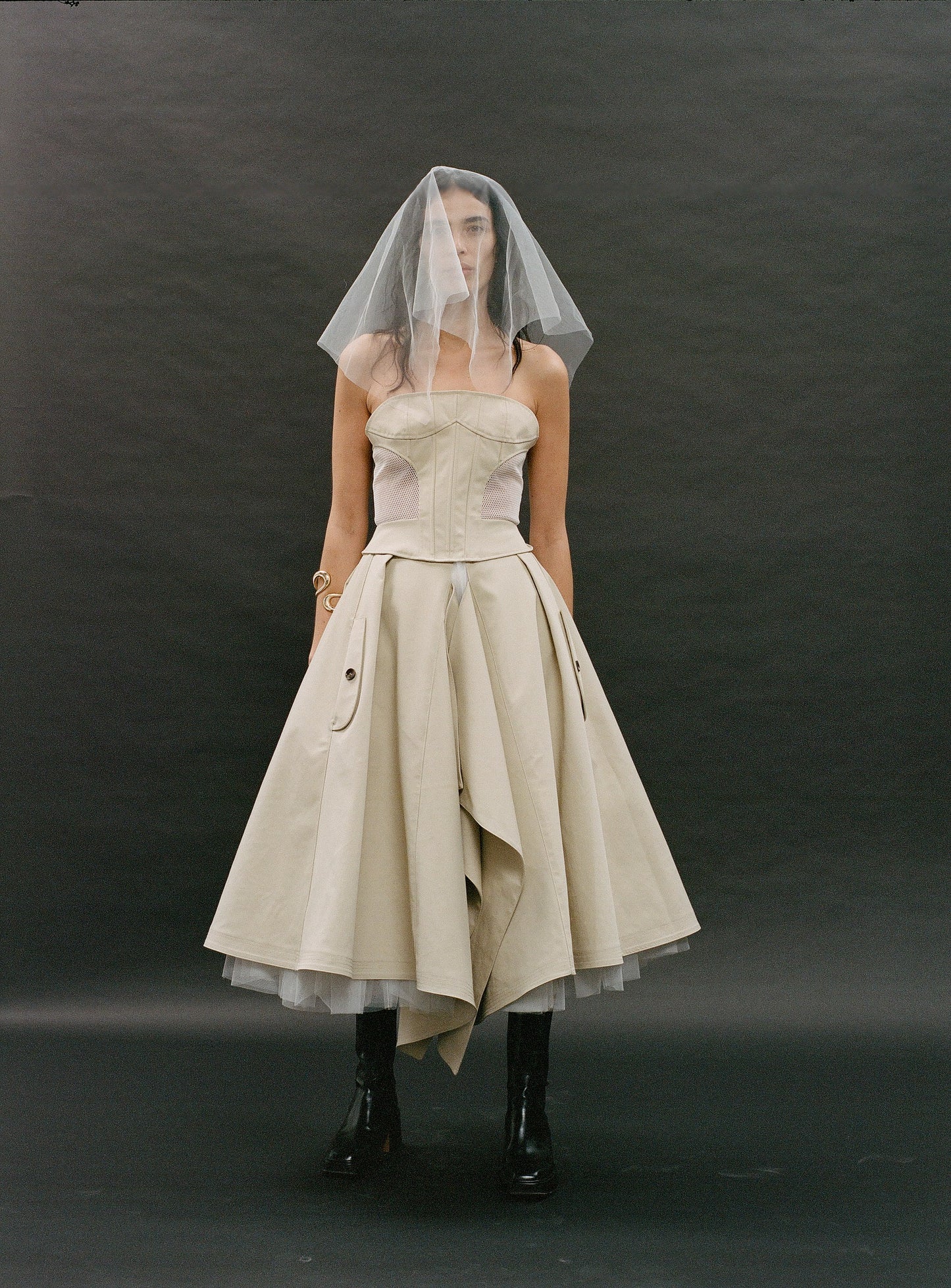 One piece style A-line pleated skirt