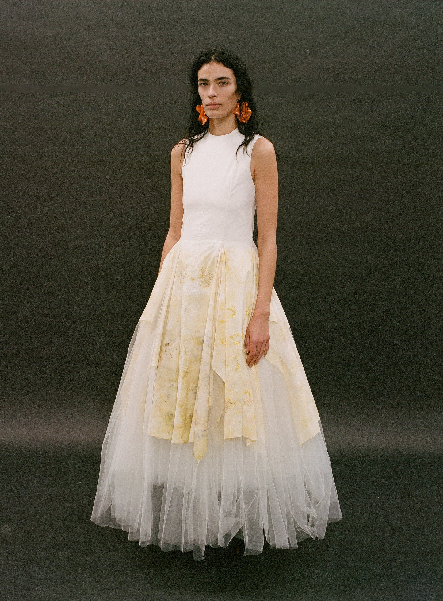 Handmade Flower dyed printed dress